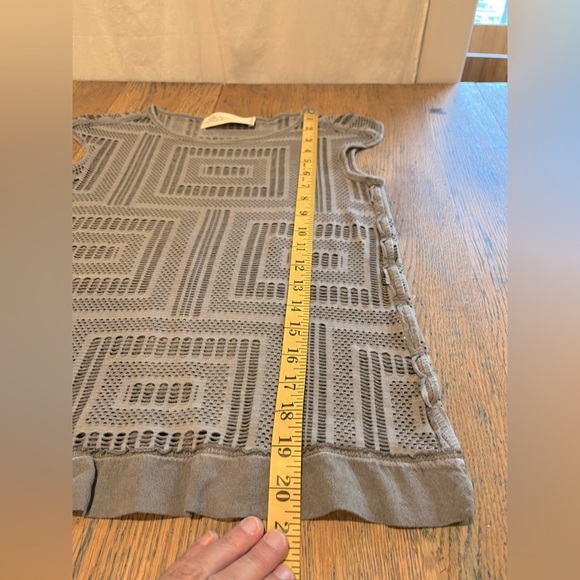 🩶 ELISA CAVALETTI – Sheer Crochet Knit Top – Taille S (Extensible) - Picture 9 of 9